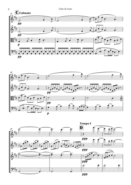 Clair de Lune (String Quartet) image number null