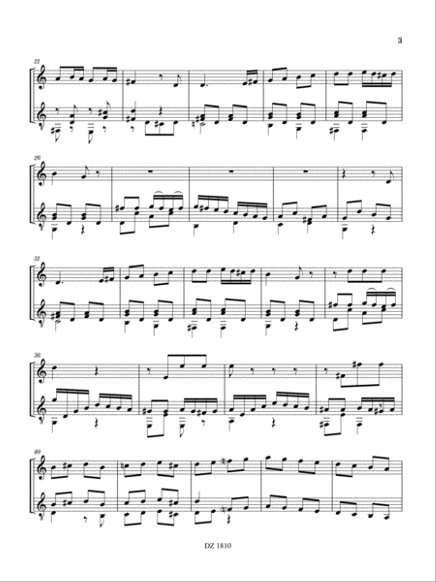 Sonatine 44a Sonatine 44a Classical Guitar scores gallery preview page 3