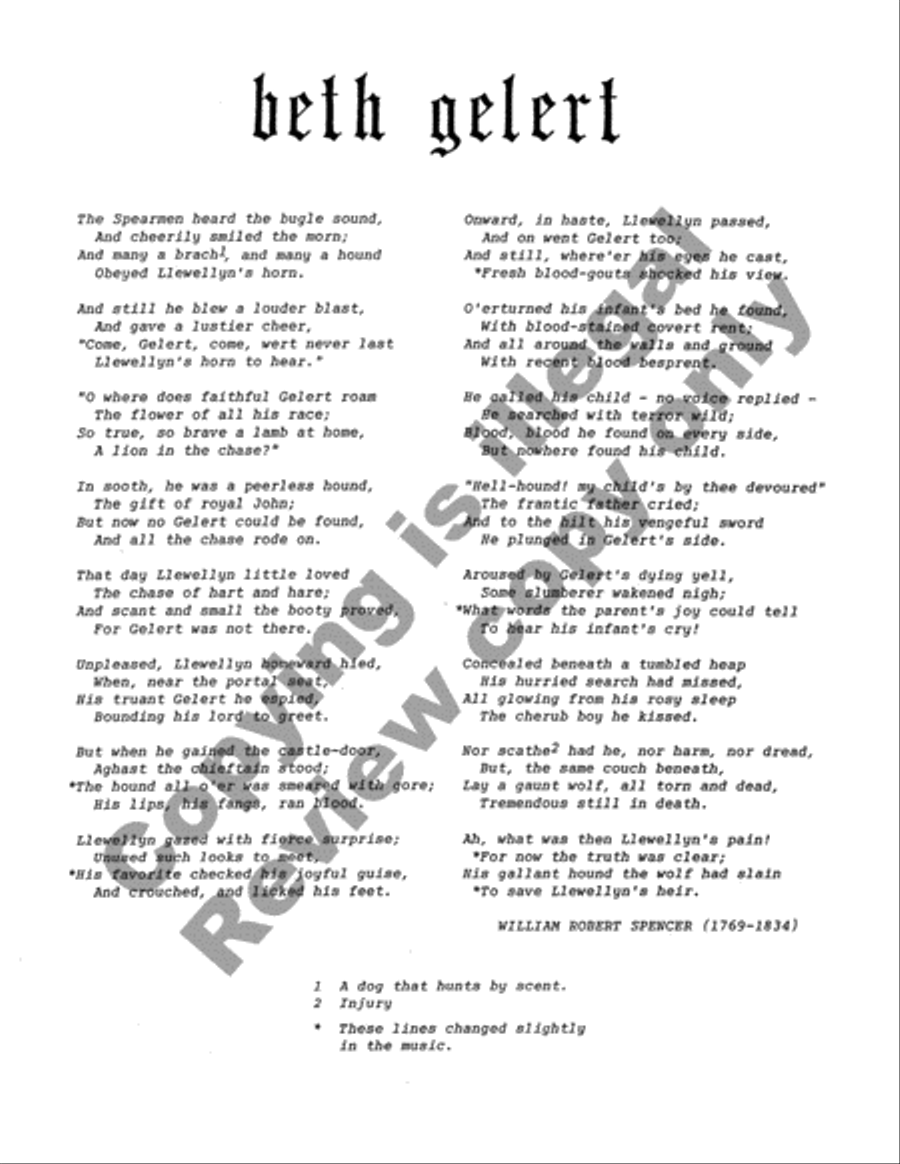 Beth Gelert 4-Part scores gallery preview page 2