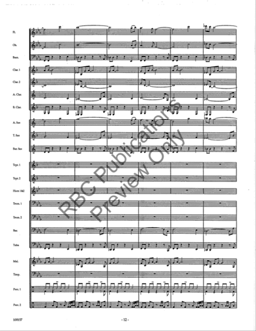 Dakota Morn (Score) Concert Band scores gallery preview page 14