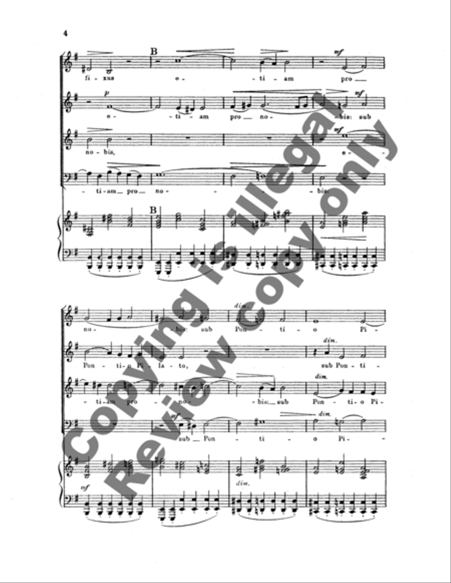 Mass in B Minor: Crucifixus 4-Part scores gallery preview page 7