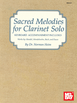 Book cover for Sacred Melodies for Clarinet Solo