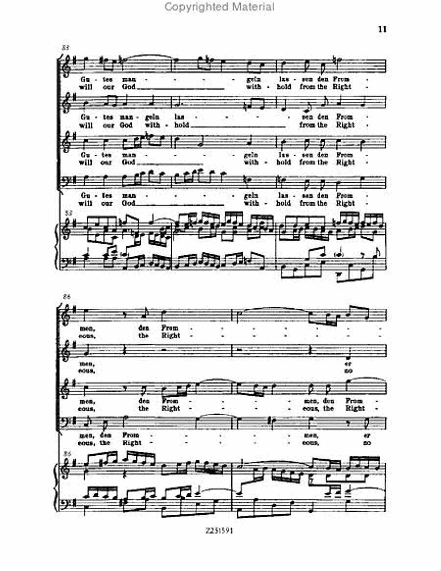 Gott, der Herr, ist Sonn' und Schild, BWV 79 Choir scores gallery preview page 11