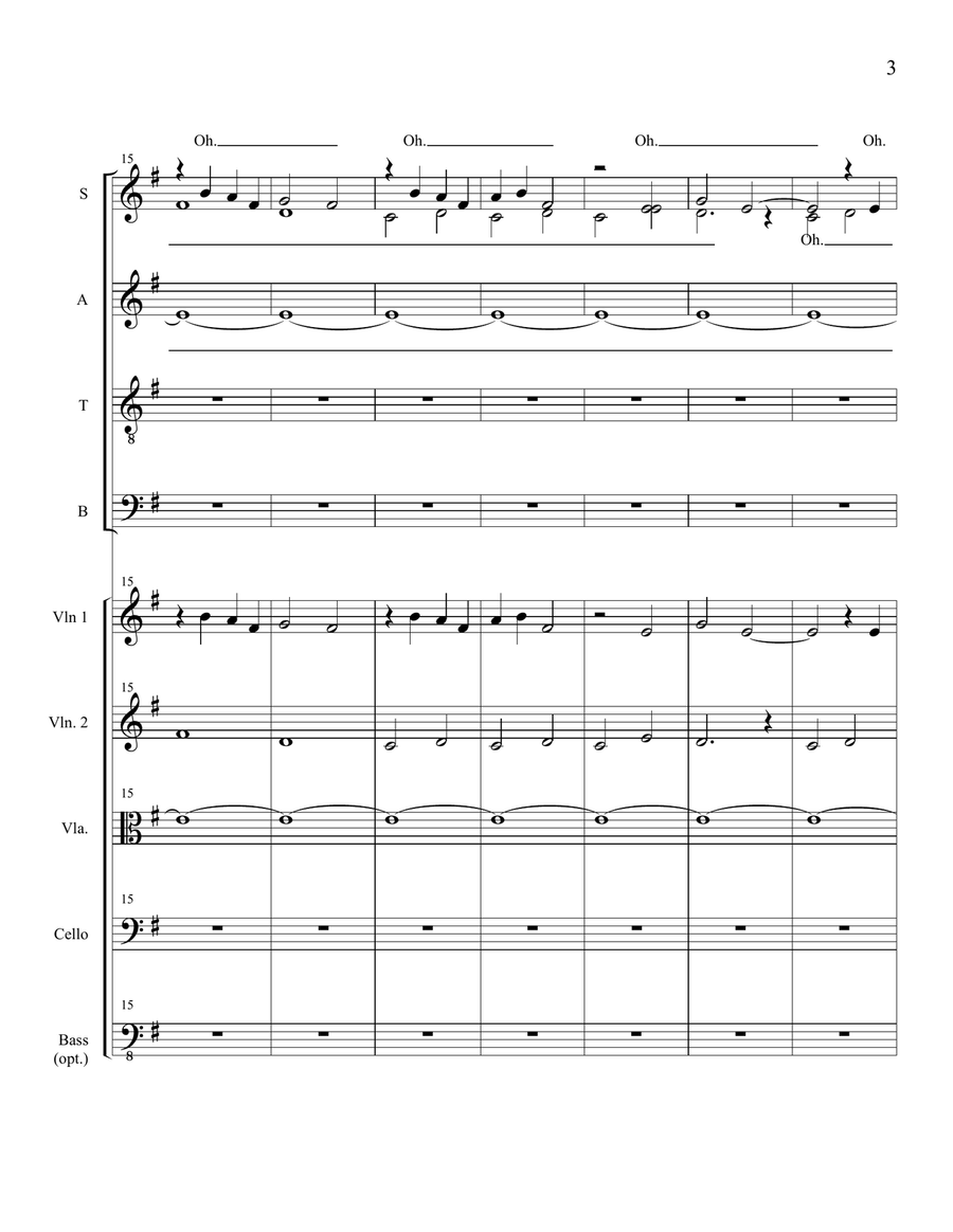 Dona Nobis Pacem (SATB - full score) 4-Part scores gallery preview page 3