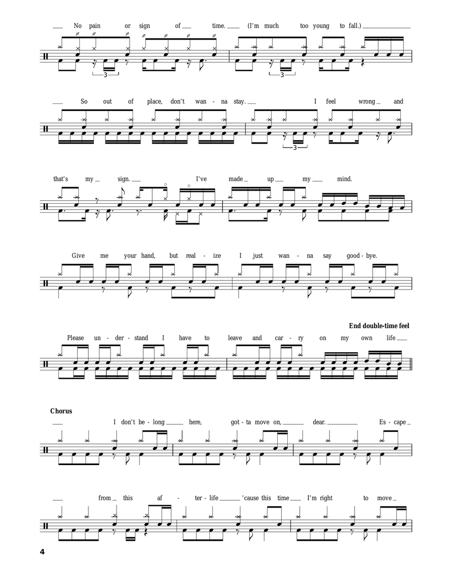 Afterlife Drum Set scores gallery preview page 4
