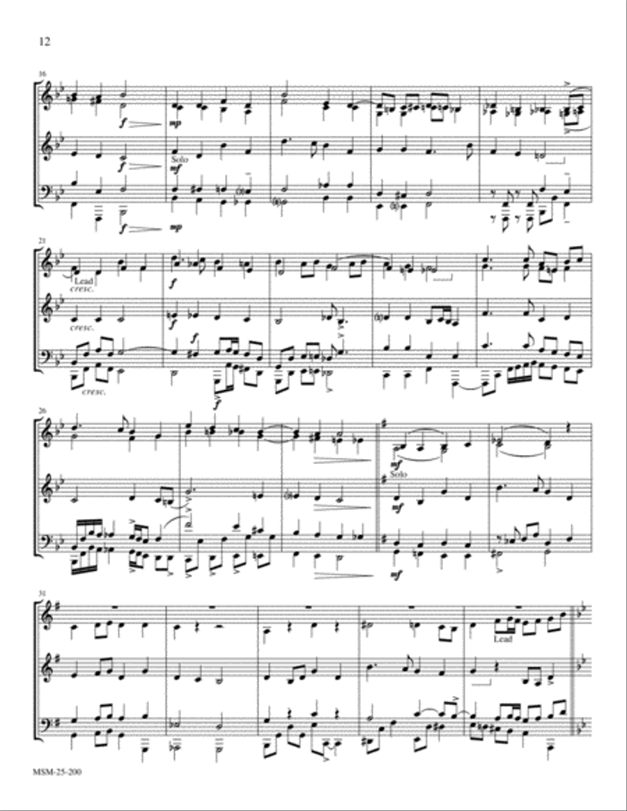 Angels from the Realms of Glory (Regent Square) Brass Quintet scores gallery preview page 2