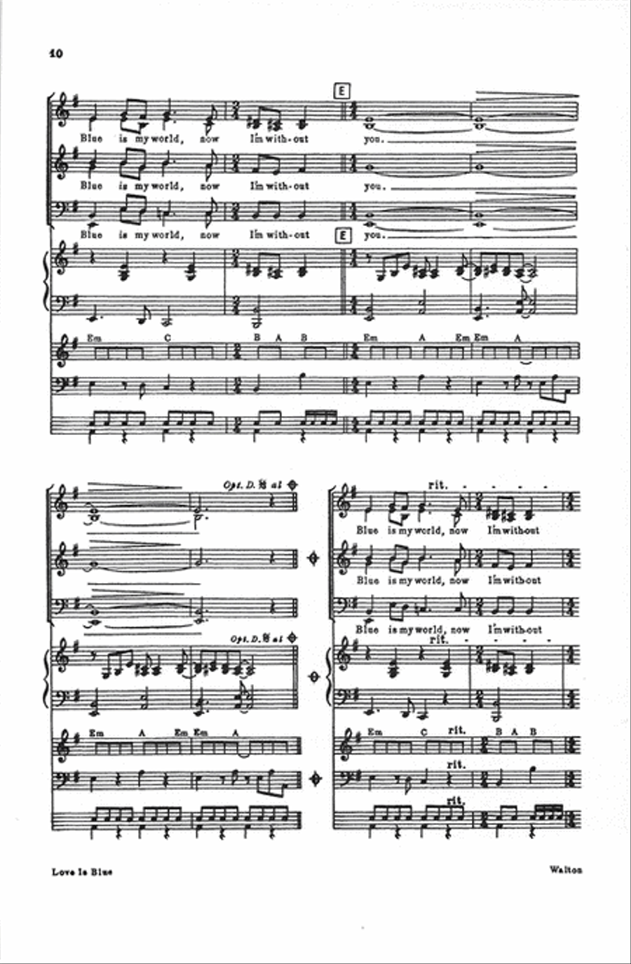 Love Is Blue (Vocal Score) Divisi scores gallery preview page 9
