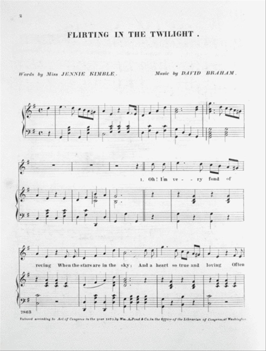 Serio Comic Songs. Flirting in the Twilight Voice scores gallery preview page 2