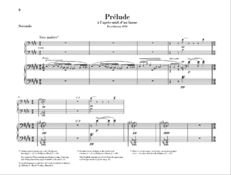 Prélude à l'après-midi d'un faune Piano Solo scores gallery preview page 2