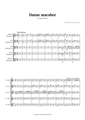 Danse Macabre by Camille Saint-Saens for Saxophone Quintet