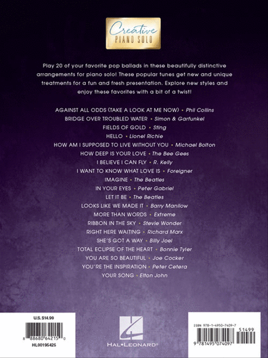 Pop Ballads – Creative Piano Solo Piano Solo scores gallery preview page 6