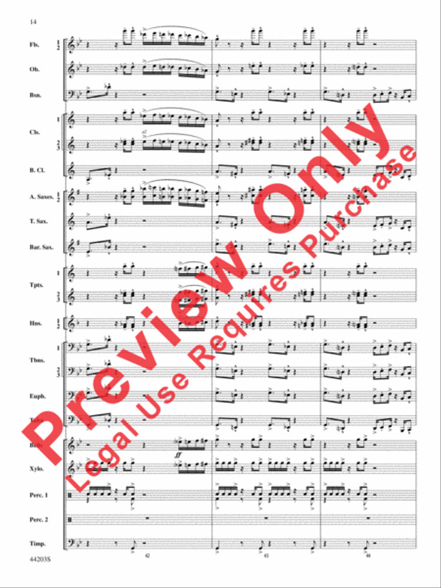 Loco Motion Concert Band scores gallery preview page 14