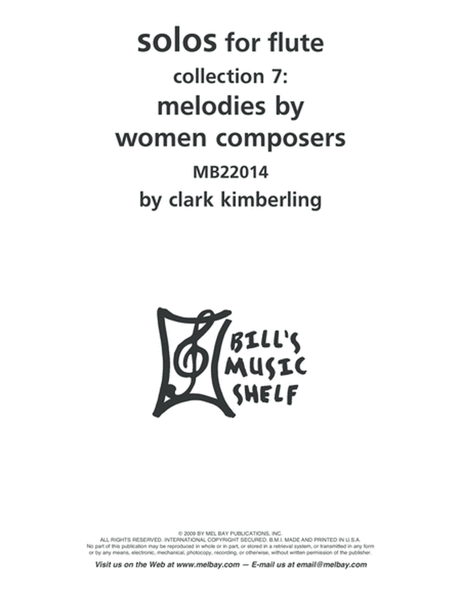 Solos for Flute, Collection 7: Melodies by Women Composers
