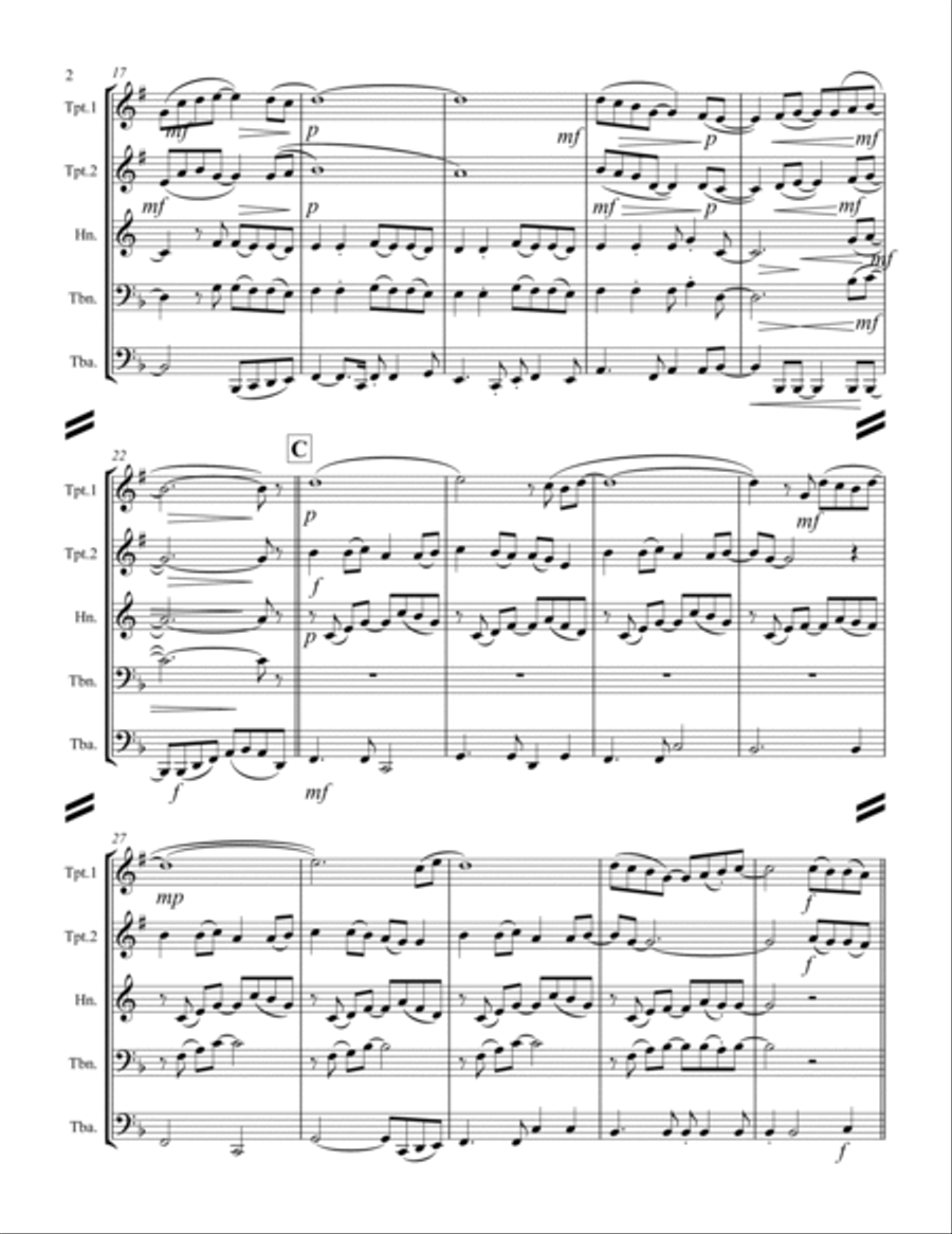 Here I Am To Worship Horn scores gallery preview page 3
