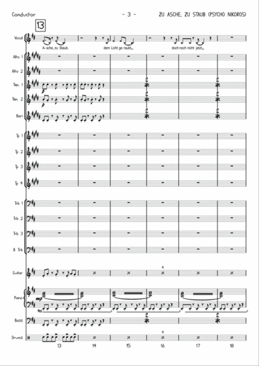 Zu Asche, Zu Staub Jazz Ensemble scores gallery preview page 4