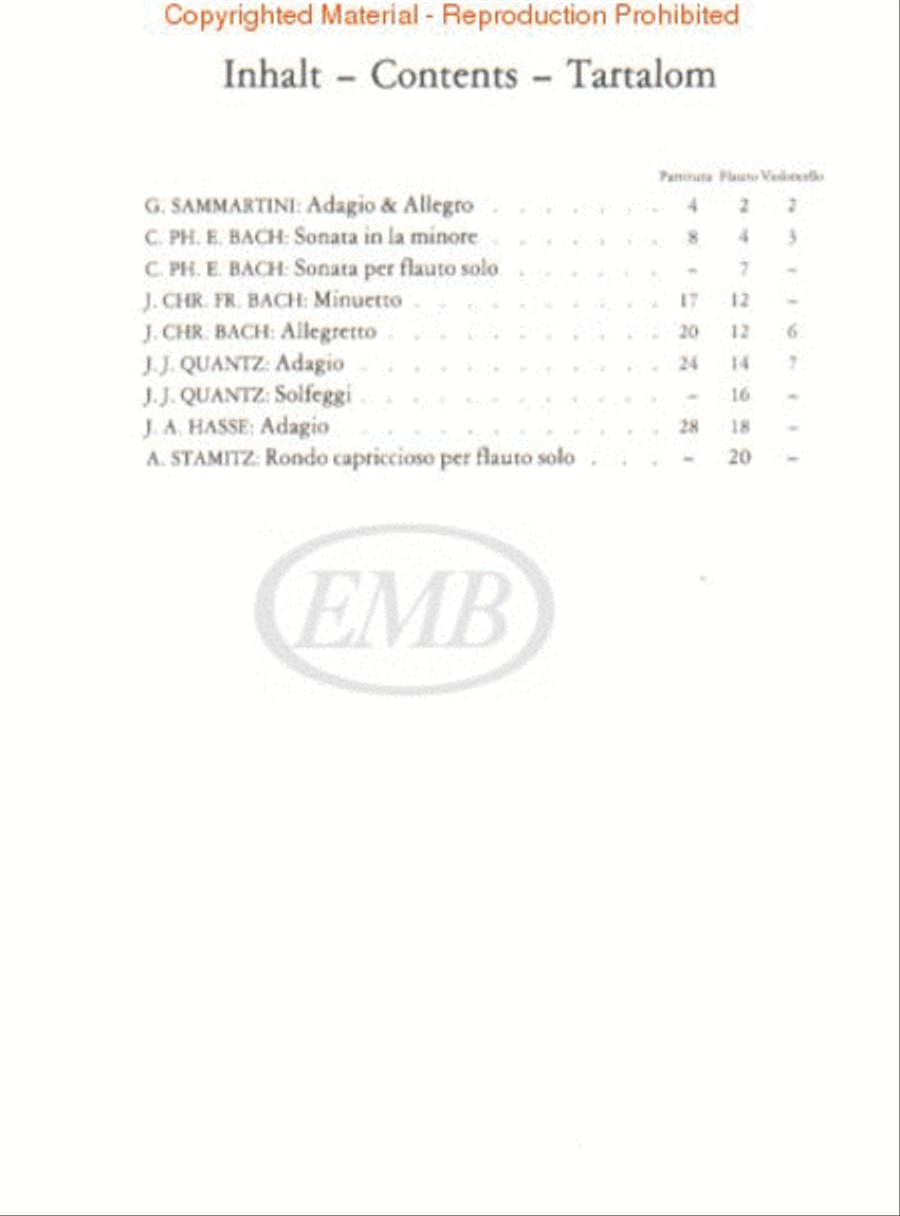 Second Half of the 18th Century Flute Solo scores gallery preview page 2