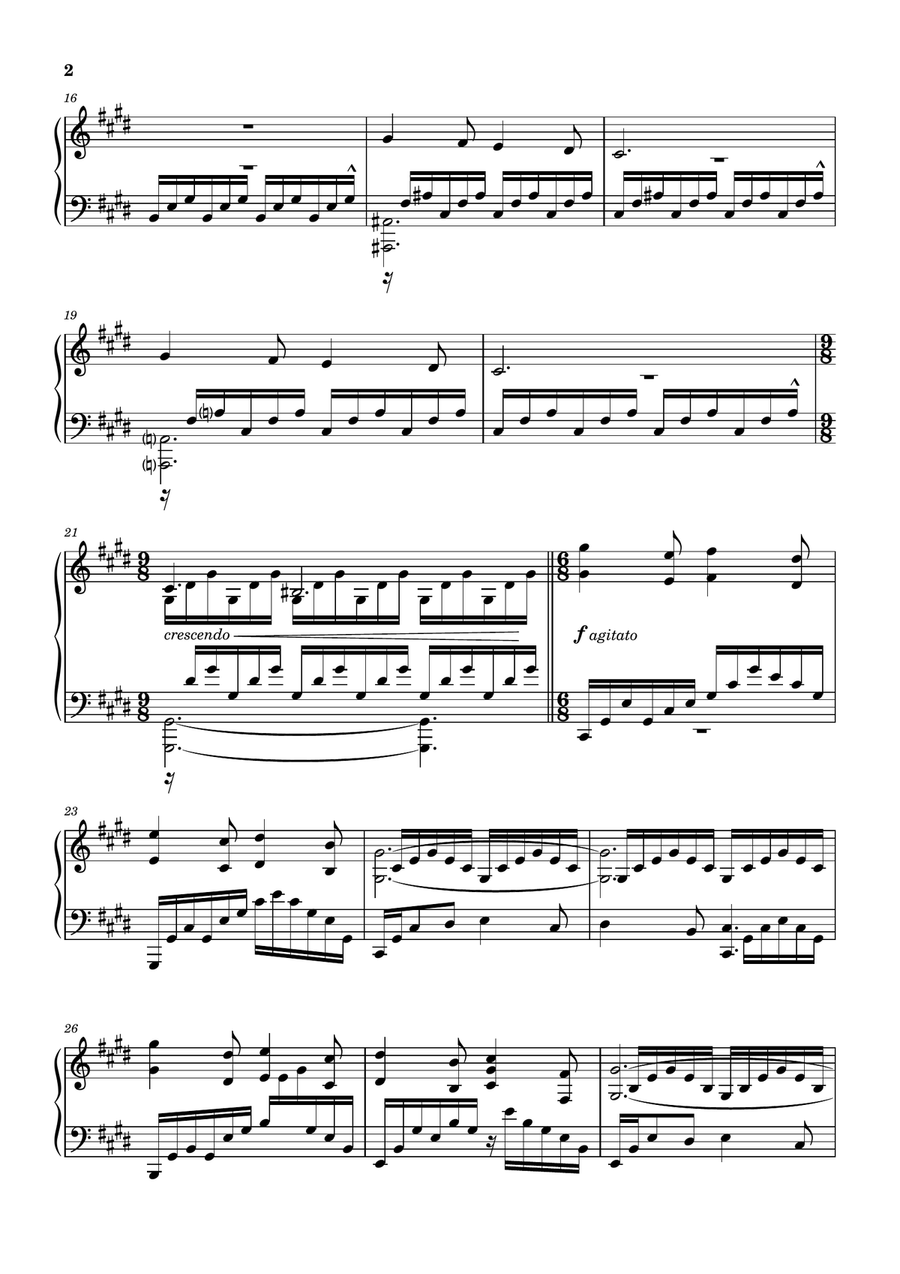 W.e. Score Piano Solo scores gallery preview page 2
