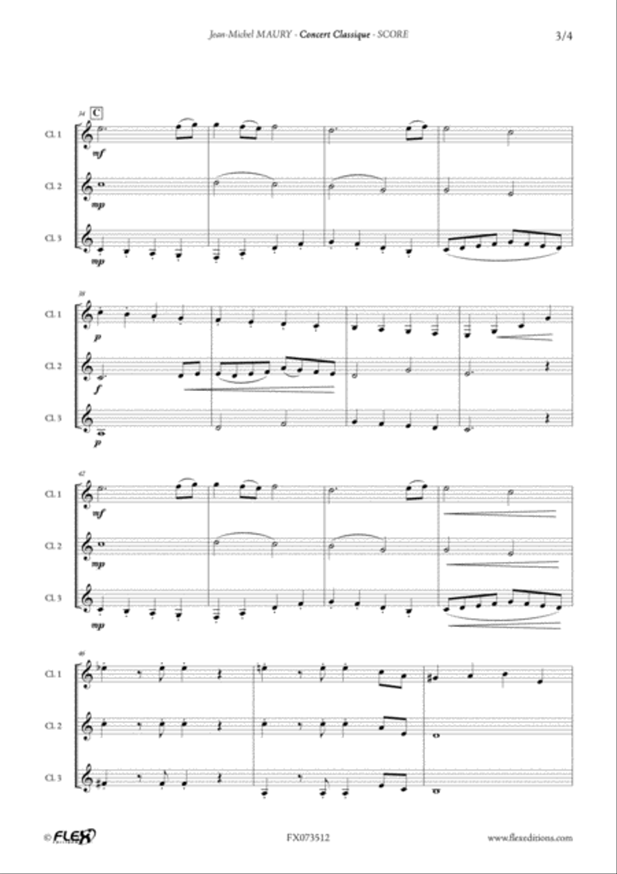 Concert Classique B-Flat Clarinet scores gallery preview page 4
