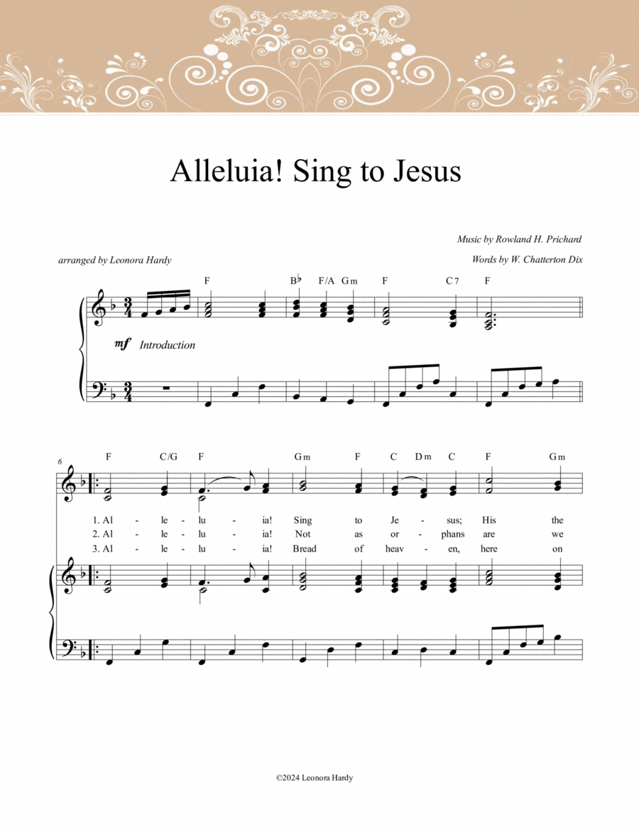 Alleluia, Sing to Jesus! (SA vocal) image number null