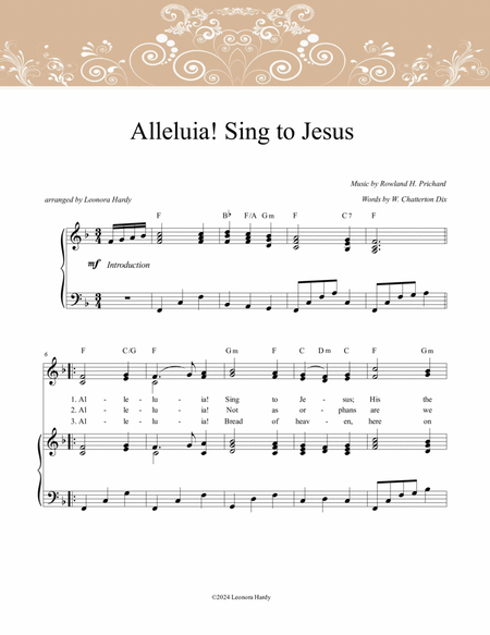 Alleluia, Sing to Jesus! (SA vocal) image number null