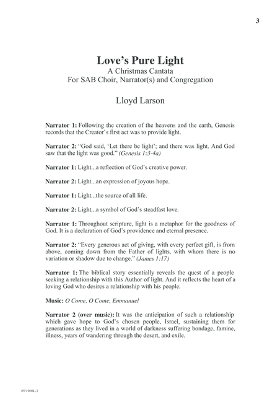 Love's Pure Light 3-Part scores gallery preview page 5