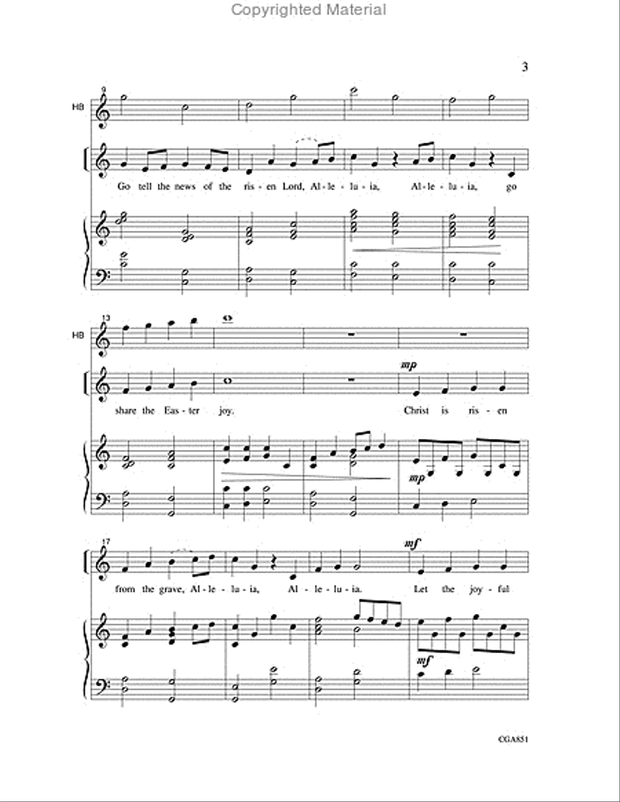 Share the Easter Joy Unison Choir scores gallery preview page 3