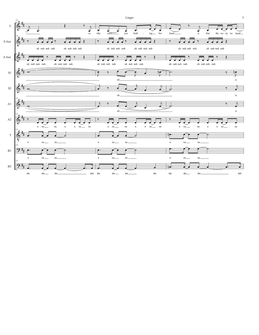 Linger Linger Divisi scores gallery preview page 3