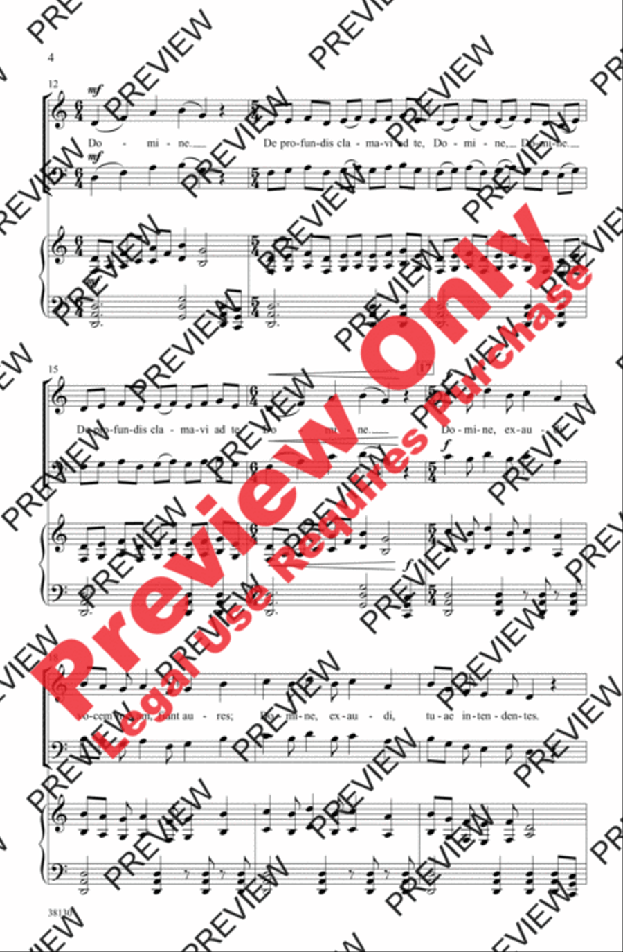 De Profundis 4-Part scores gallery preview page 4