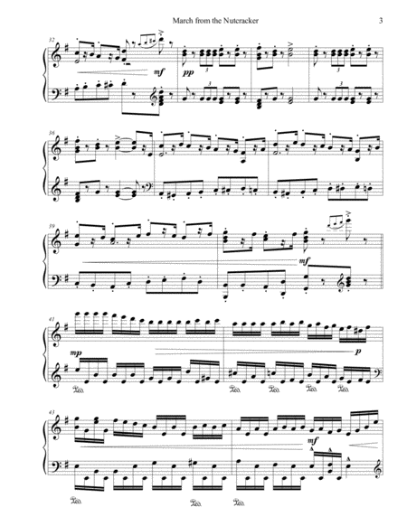 March from The Nutcracker.  This version has the countermelody and thrilling string runs (listen to the audio sample at 1:36) that the Schirmer arrangement lacks. image number null