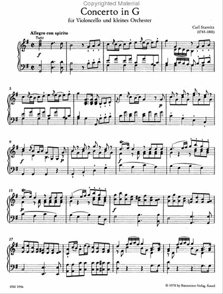 Violoncello-Konzert Nr.1 fur den Konig von Preussen G major Piano scores gallery preview page 3