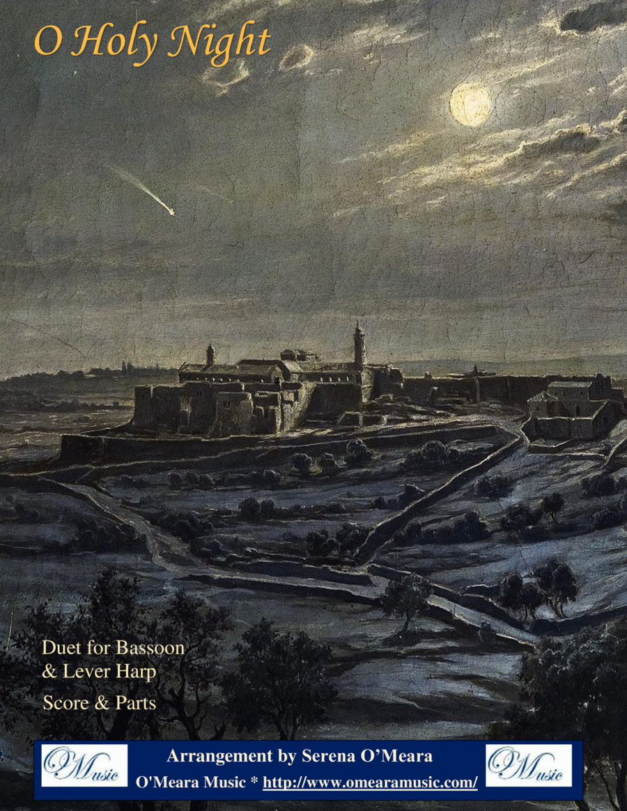 O Holy Night, Duet for Bassoon & Lever Harp by Adolphe-Charles Adam Bassoon - Digital Sheet Music