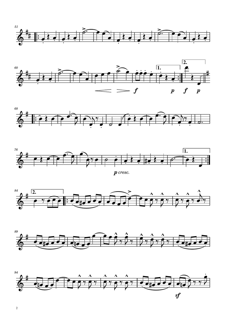 Blue Danube Walzt - Tenor Sax Solo Tenor Saxophone scores gallery preview page 2
