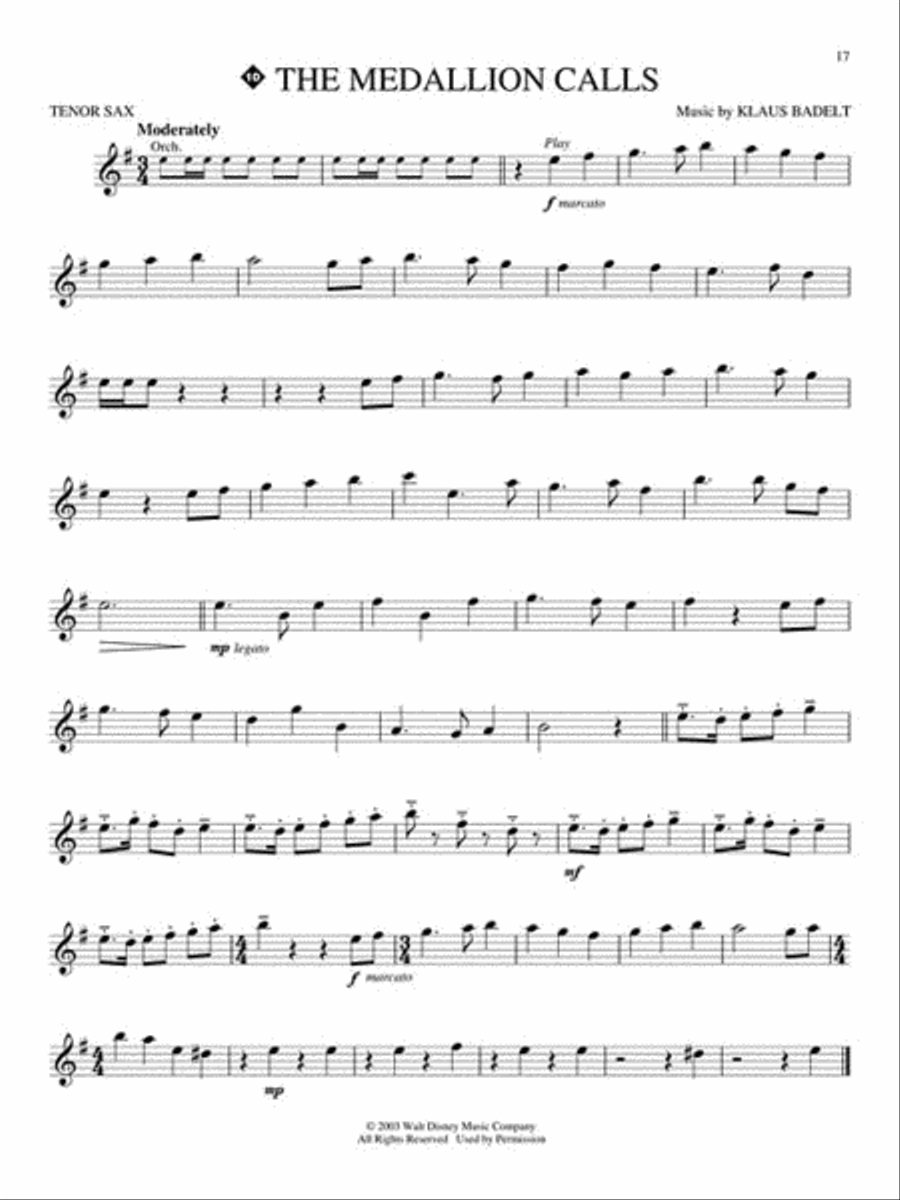 Pirates of the Caribbean Tenor Saxophone scores gallery preview page 3