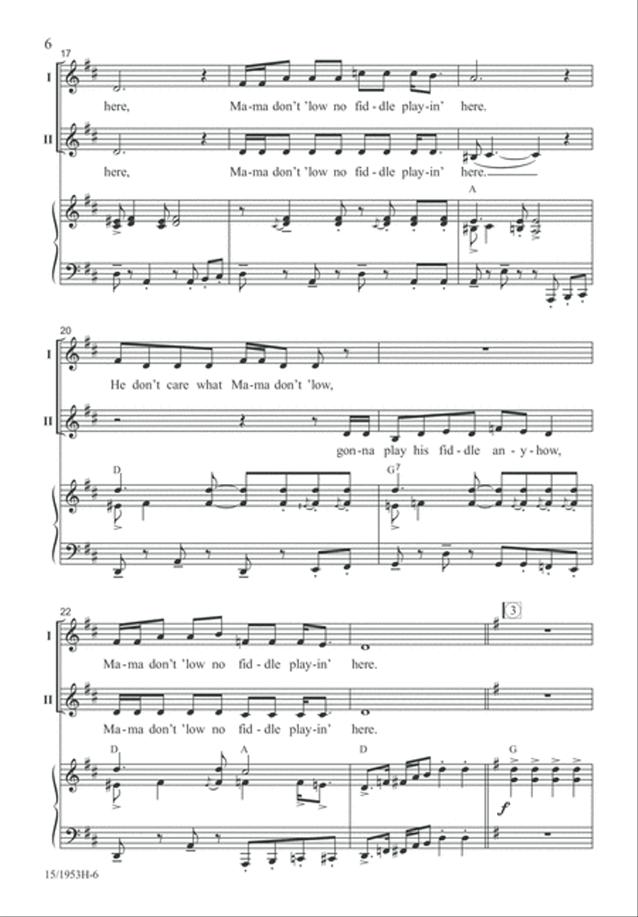 Fiddlin' Jamboree 2-Part scores gallery preview page 6