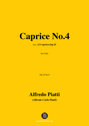 Alfredo Piatti-Caprice No.4,Op.25 No.4,from '12 Caprices,Op.25',for Solo Cello