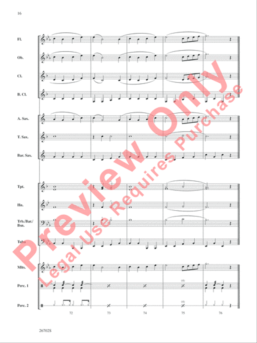 New Orleans Jubilee Concert Band scores gallery preview page 17
