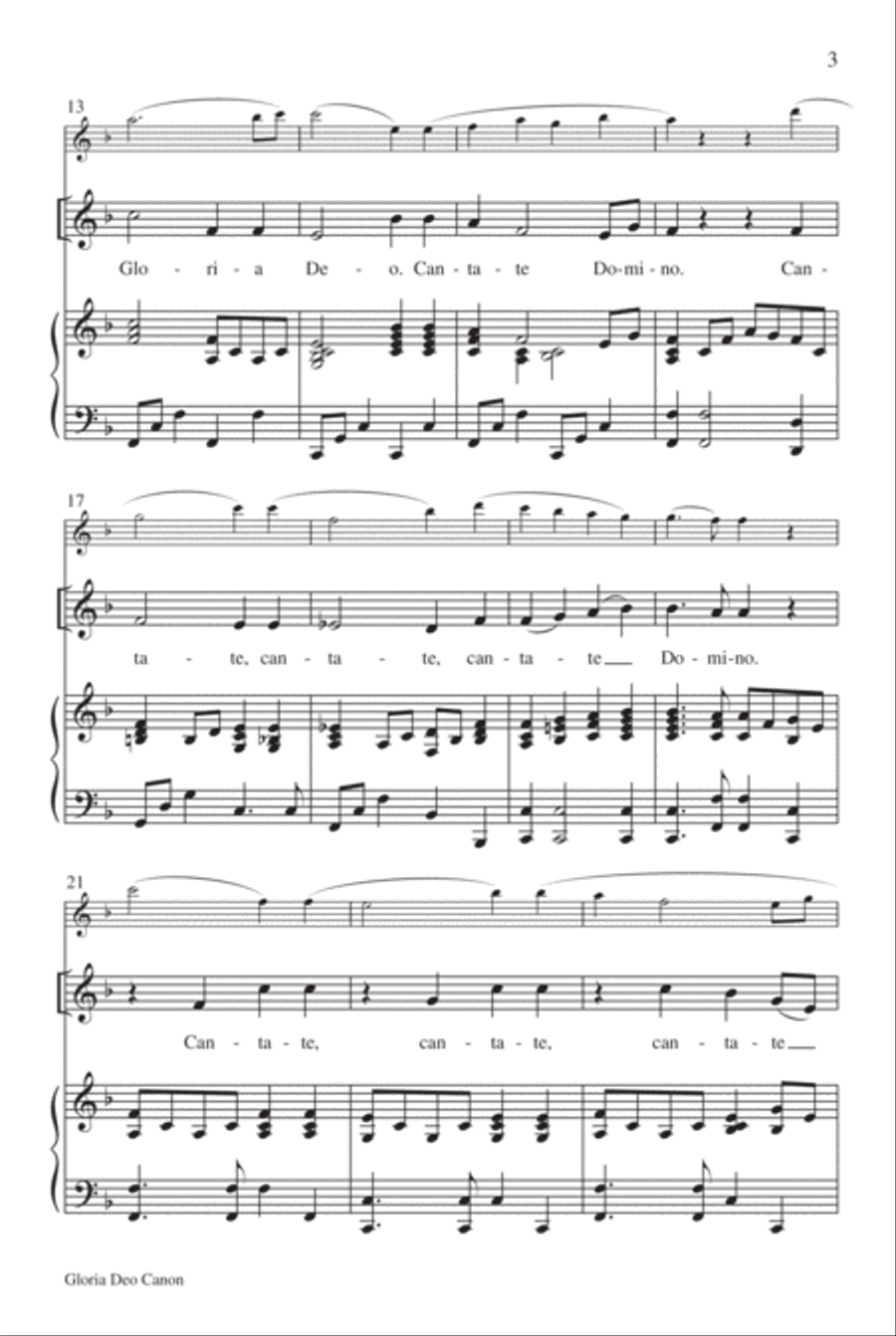 Gloria Deo Canon 4-Part scores gallery preview page 4