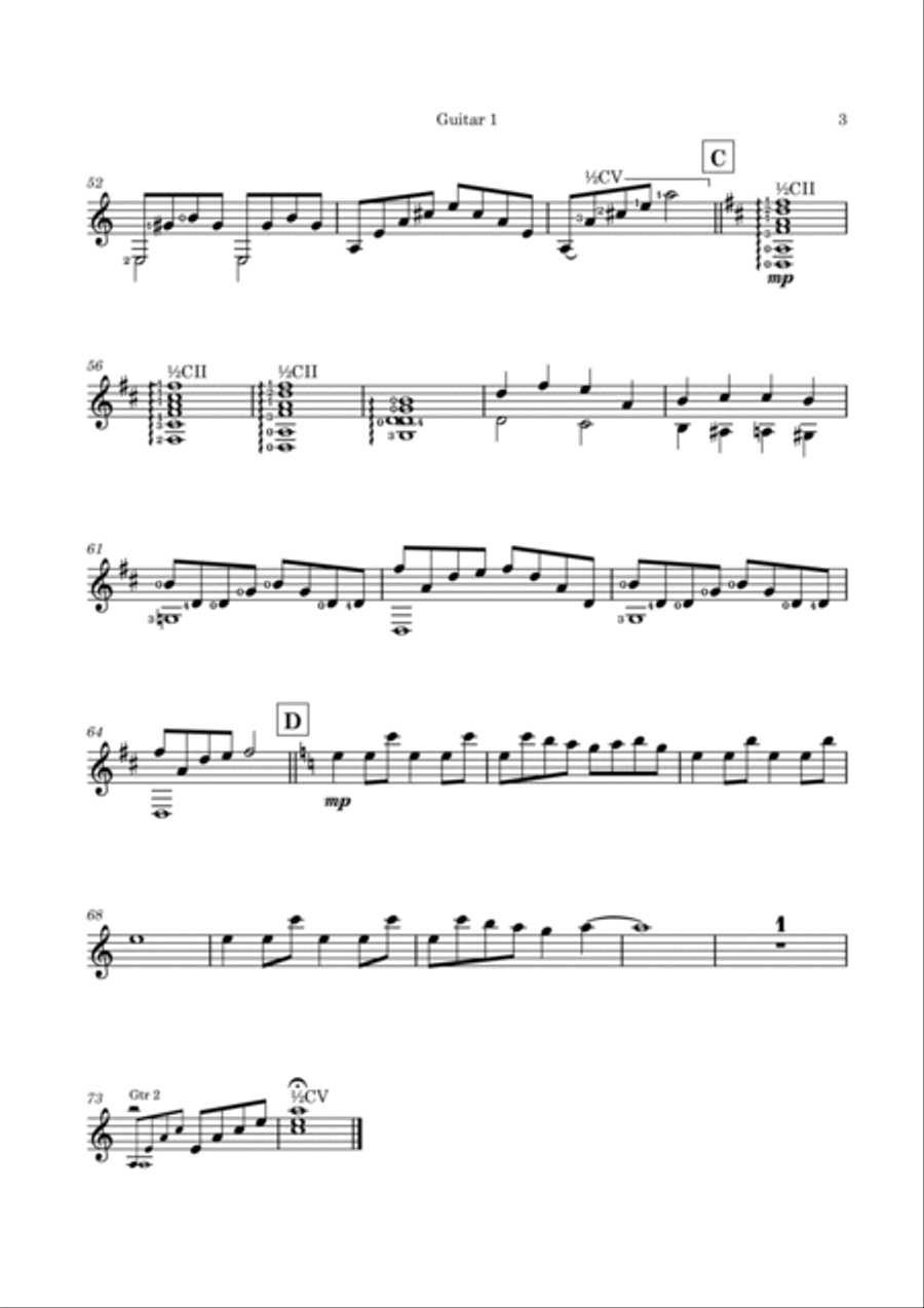 One Last Wish Guitar scores gallery preview page 6