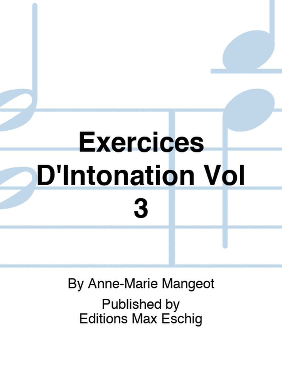 Exercices D'Intonation Vol 3