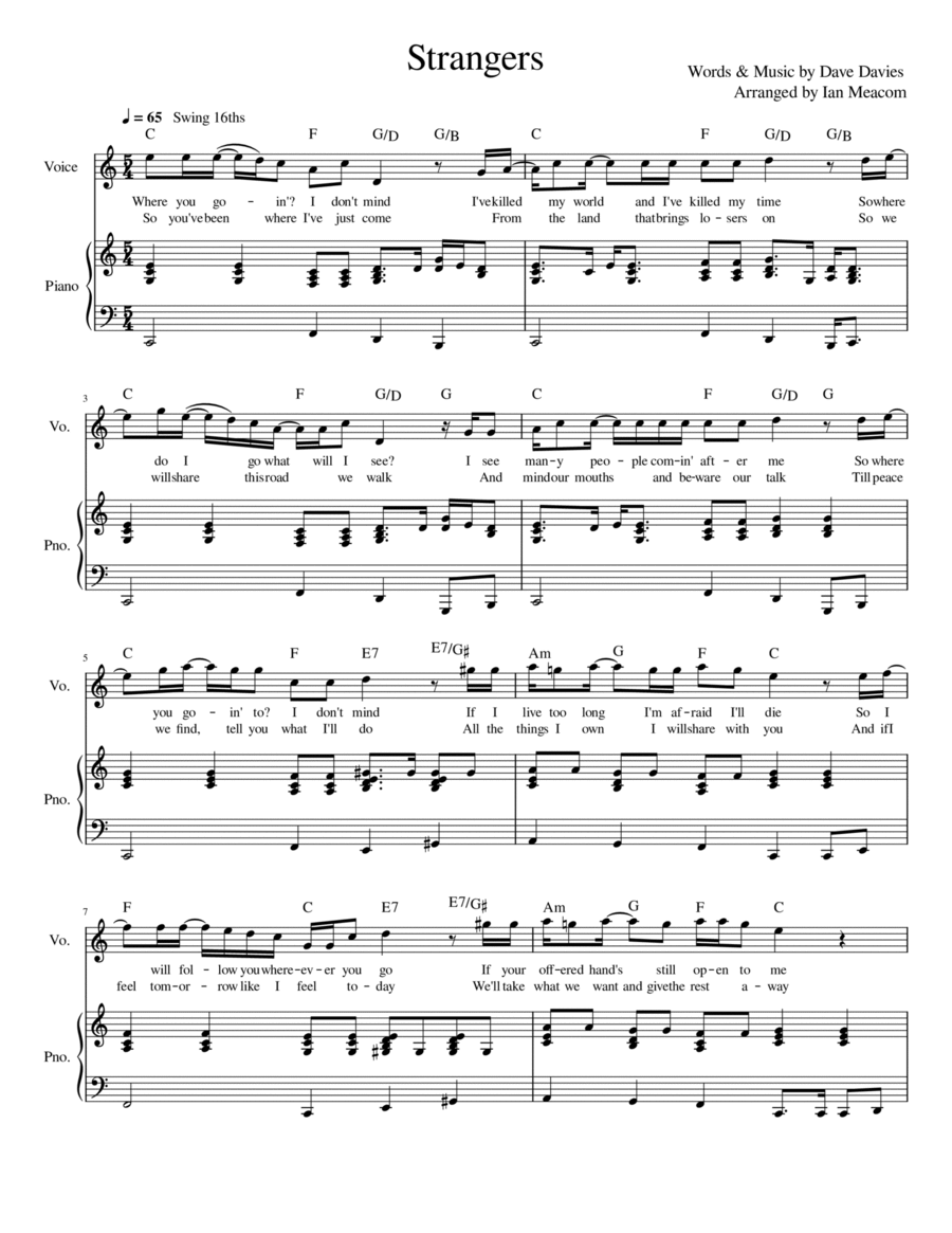 Strangers Voice scores gallery preview page 1