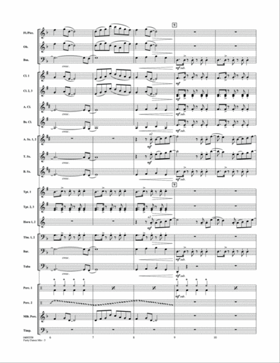 Party Dance Mix - Conductor Score (Full Score) Concert Band scores gallery preview page 3