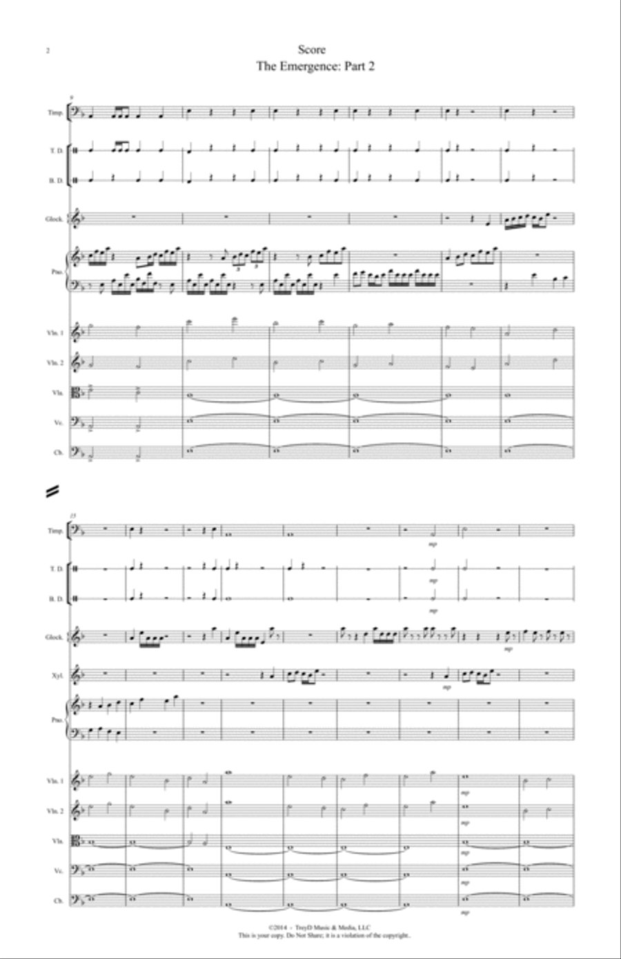 The Emergence, Part 2 The Emergence, Part 2 Chamber Orchestra scores gallery preview page 2