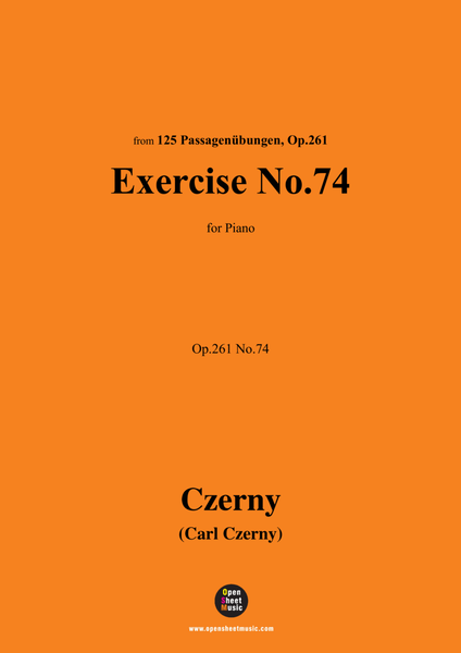 C. Czerny-Exercise No.74,Op.261 No.74 image number null