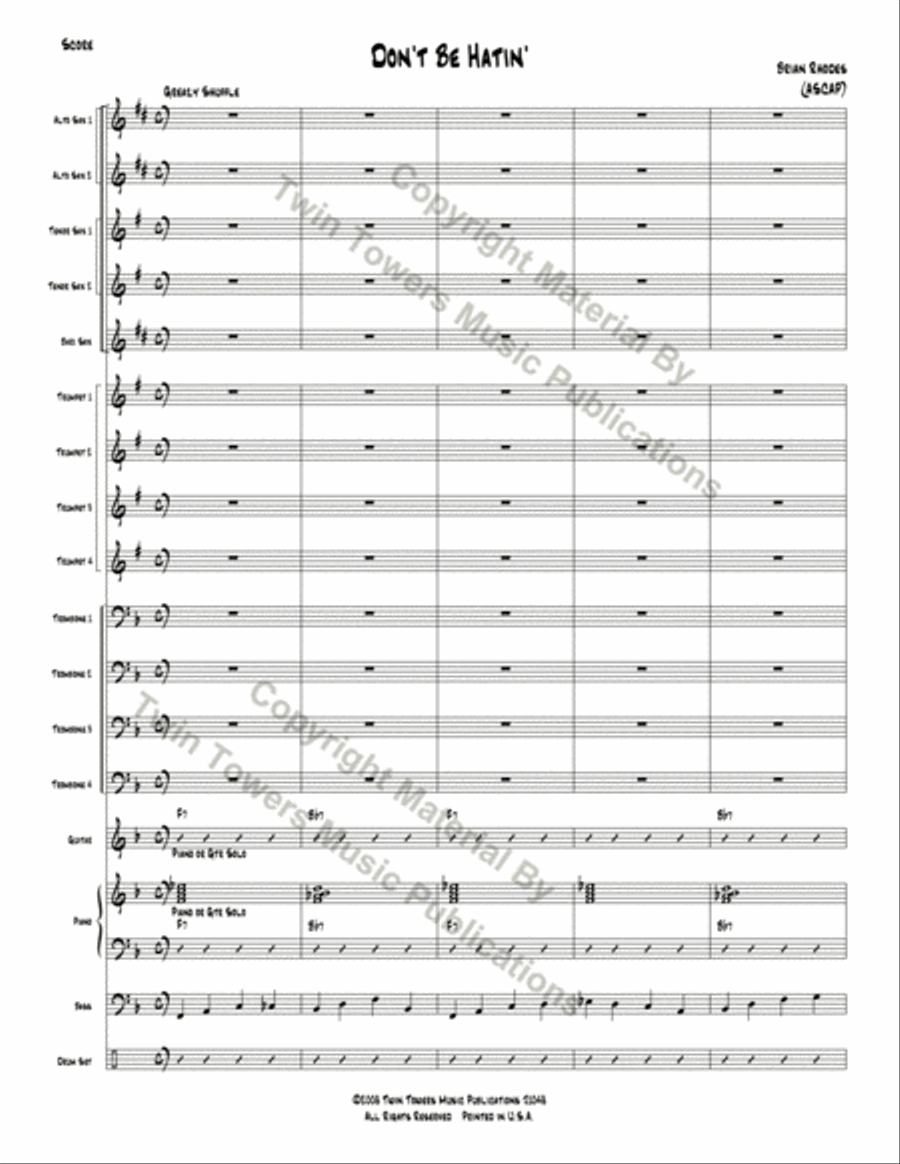 Don't Be Hatin' Jazz Ensemble scores gallery preview page 3