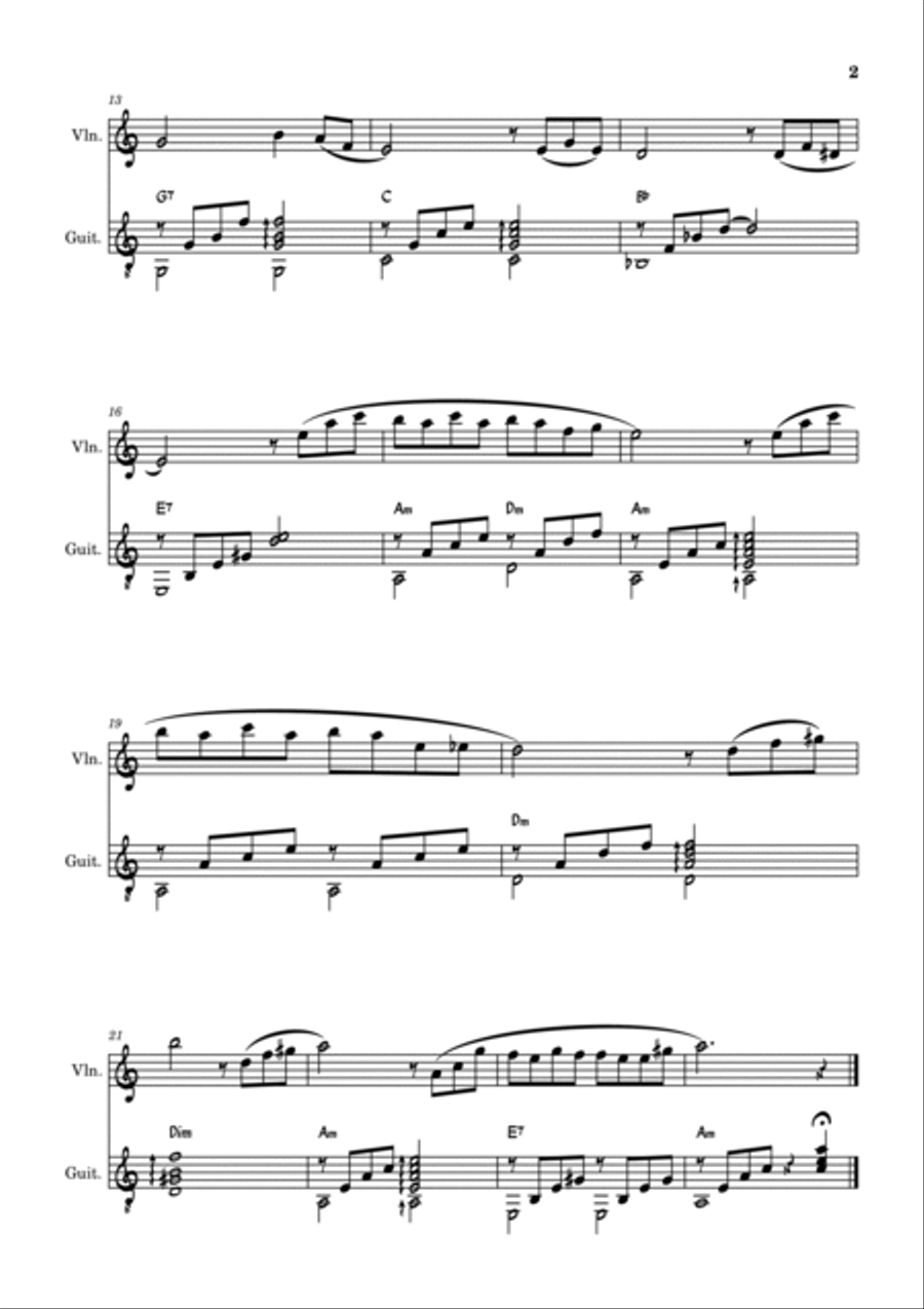 The Godfather (love Theme) Violin Solo scores gallery preview page 2