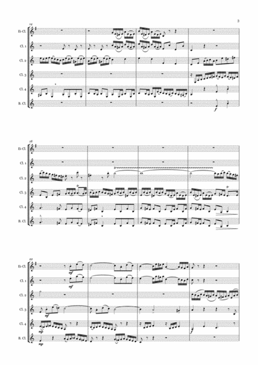 J. S. Bach _ Fugue in G minor, BWV 578,  arranged for clarinet choir image number null