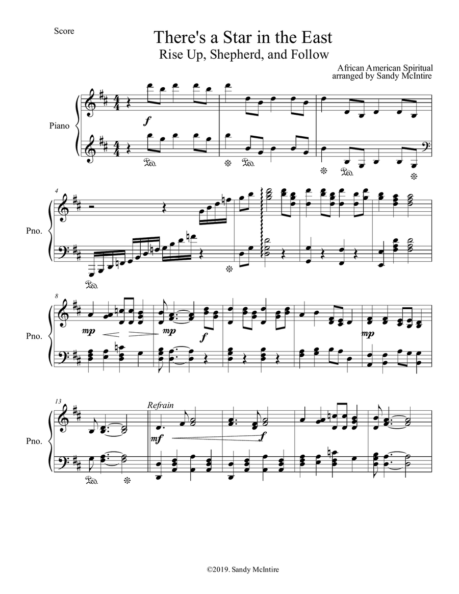 There's A Star in the East Piano Method scores gallery preview page 1
