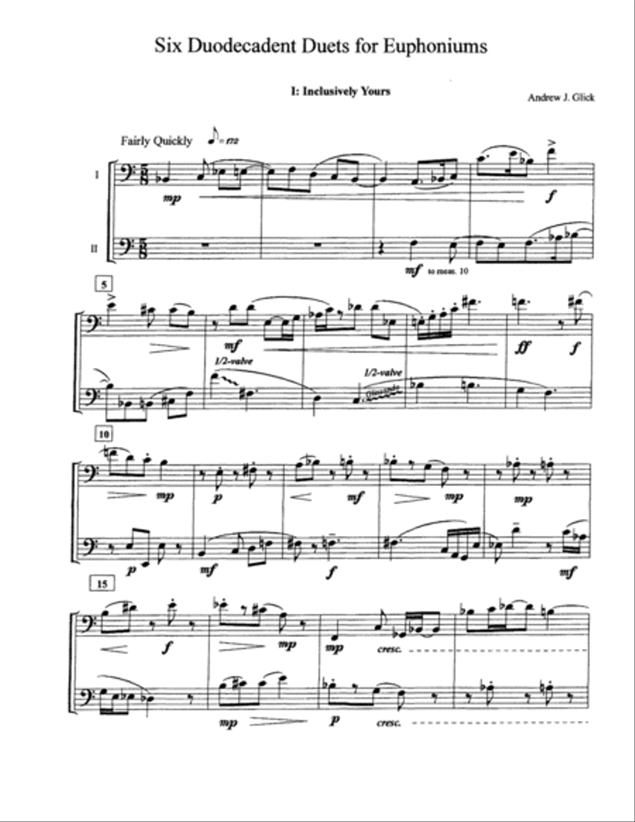 Six Duodecadent Duets Brass Duet scores gallery preview page 4