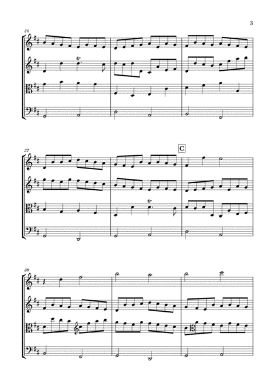 Canon in D for String Quartet (Best version) String Quartet scores gallery preview page 3