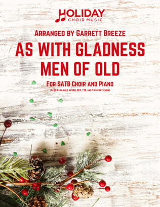 Book cover for As With Gladness Men of Old (SATB)